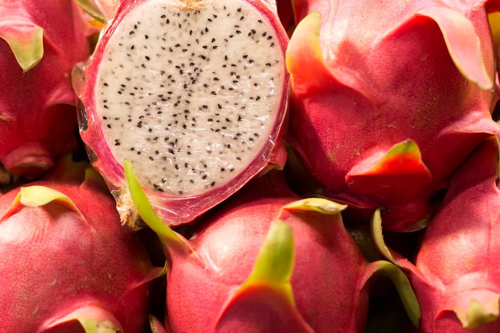 Red ripe juicy dragon fruit
