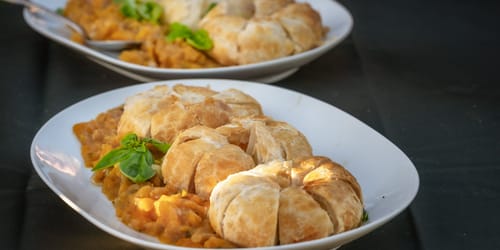 Chef Alex of Hualani's restaurant mango chutney Timbers Kauai
